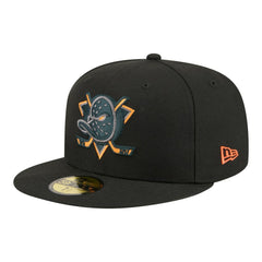 Anaheim Ducks New Era Color Pop 59FIFTY Fitted Hat Black
