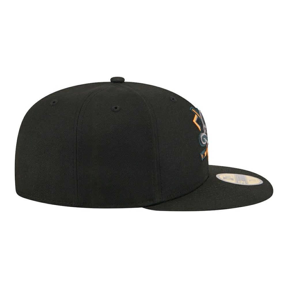 Anaheim Ducks New Era Color Pop 59FIFTY Fitted Hat Black