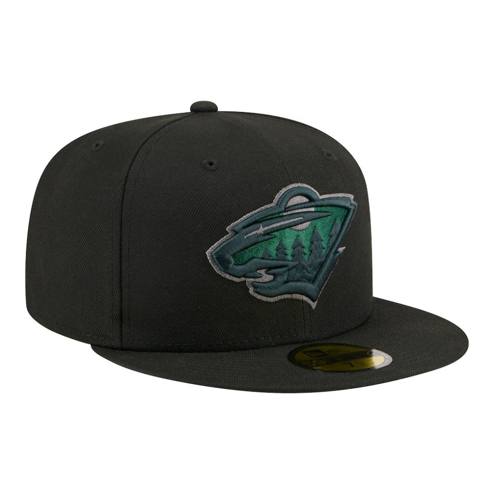 Minnesota Wild New Era Color Pop 59FIFTY Fitted Hat Black