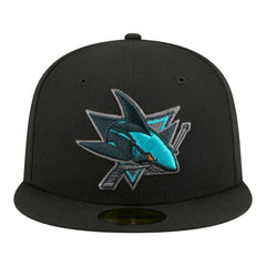 San Jose Sharks New Era Color Pop 59FIFTY Fitted Hat Black