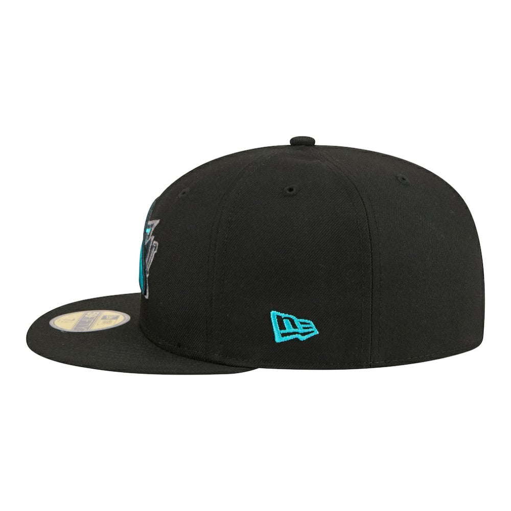 San Jose Sharks New Era Color Pop 59FIFTY Fitted Hat Black