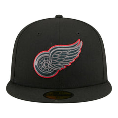 Detroit Red Wings New Era Color Pop 59FIFTY Fitted Hat Black
