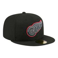 Detroit Red Wings New Era Color Pop 59FIFTY Fitted Hat Black