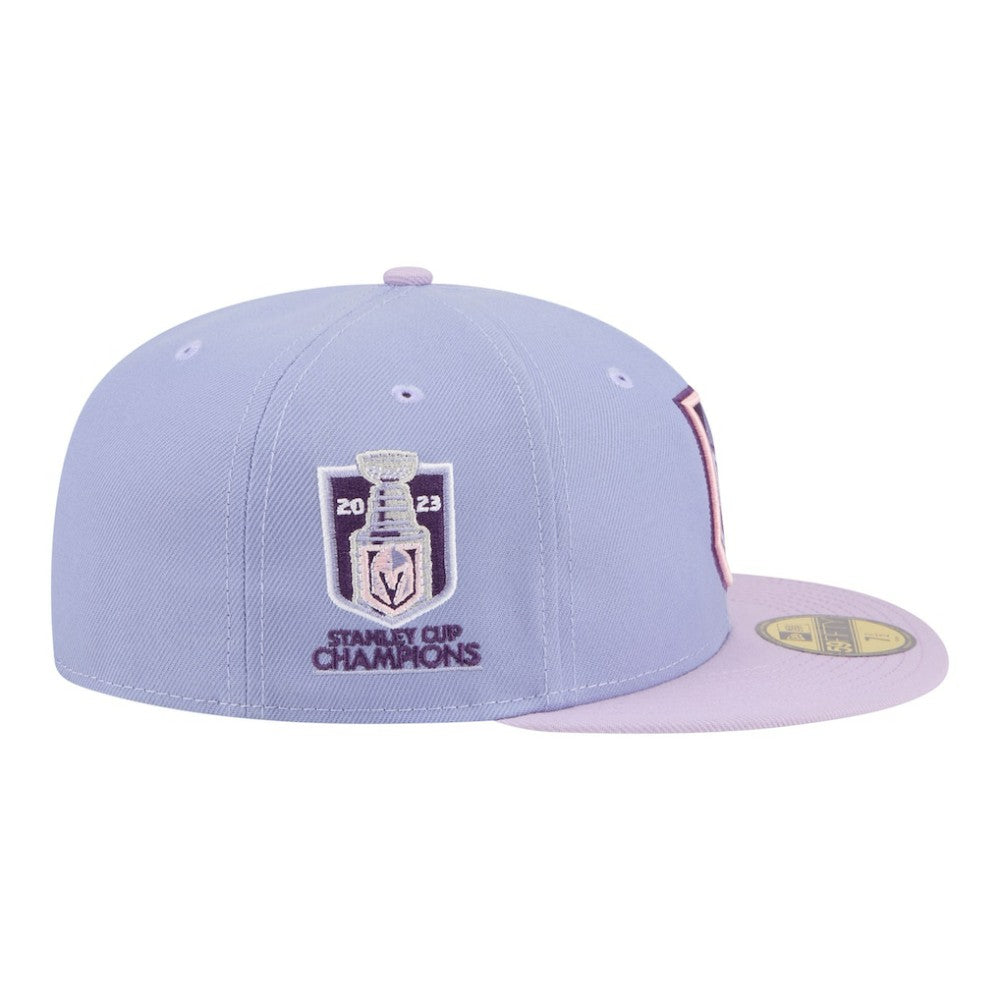 Vegas Golden Knights New Era Lavender Bloom 59FIFTY Fitted Hat Light Purple/Purple