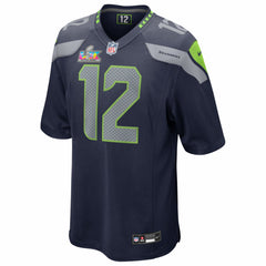 12s Seattle Seahawks Super Bowl LX Patch Game Jersey - College Navy | Nike cheap