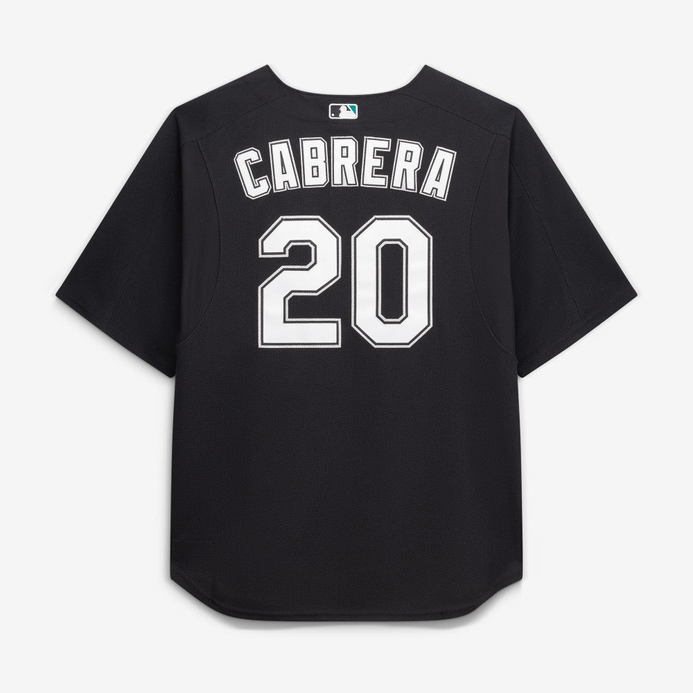 Miguel Cabrera Miami Marlins Big & Tall Cooperstown Mesh Batting Practice Jersey - Black | Mitchell & Ness