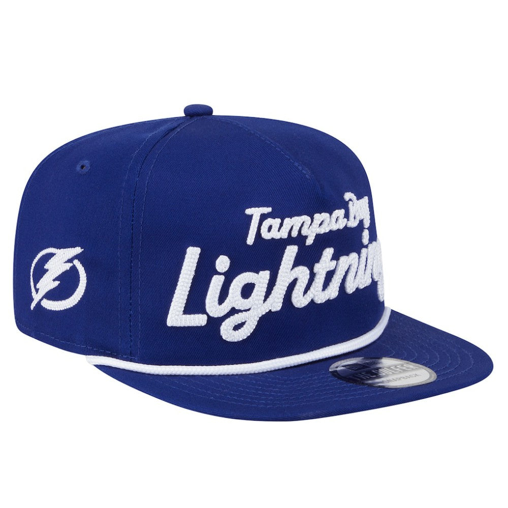 Tampa Bay Lightning New Era Team Text Golfer Adjustable Hat Blue