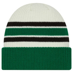 Dallas Stars New Era Vintage Cuffed Knit Hat Cream/Kelly Green