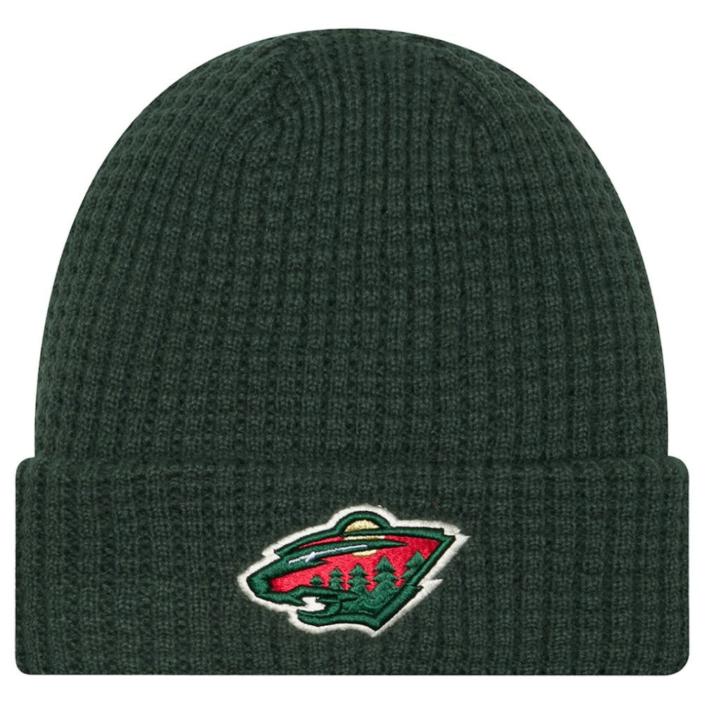 Minnesota Wild New Era Waffle Cuffed Knit Hat Green
