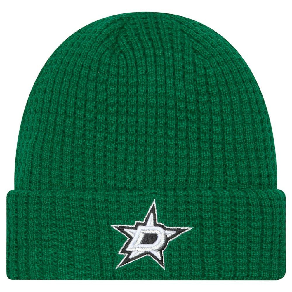 Dallas Stars New Era Waffle Cuffed Knit Hat Kelly Green