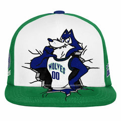 Minnesota Timberwolves Youth Mascot Snapback Hat - Green | Mitchell & Ness cheap