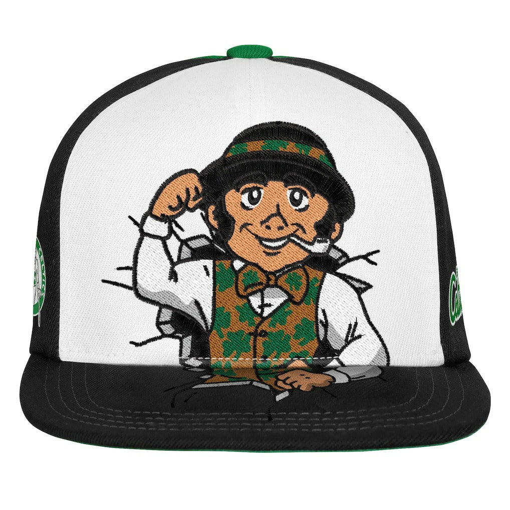 Boston Celtics Youth Mascot Snapback Hat - Green | Mitchell & Ness online