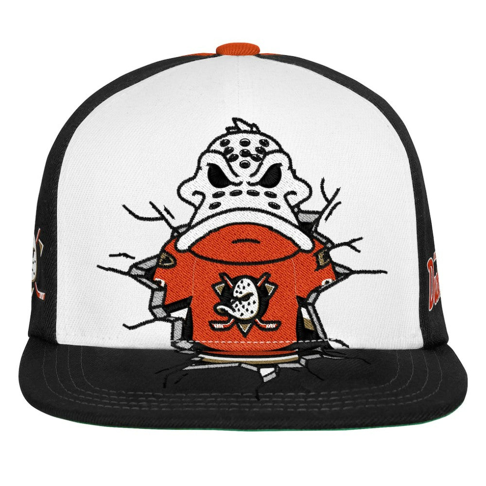 Anaheim Ducks Mitchell & Ness Youth Mascot Snapback Hat Orange