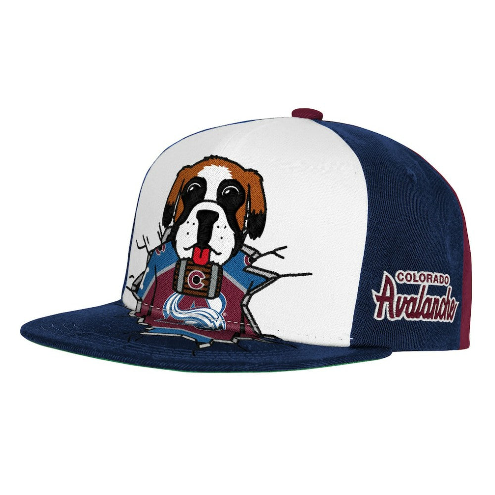 Colorado Avalanche Mitchell & Ness Youth Mascot Snapback Hat Maroon