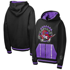 Toronto Raptors Youth Playmaker Fashion Fleece Hoodie - Black | Mitchell & Ness online
