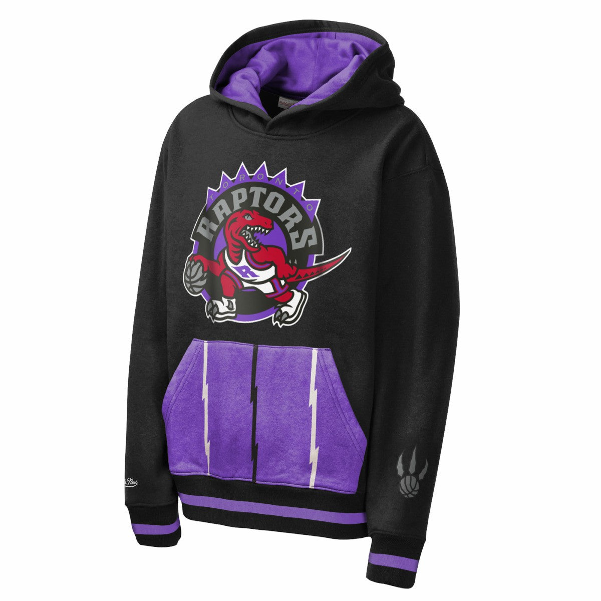 Toronto Raptors Youth Playmaker Fashion Fleece Hoodie - Black | Mitchell & Ness online