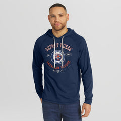 Detroit Tigers Darius Rucker Collection Raglan Hooded Long Sleeve T-Shirt - Blue