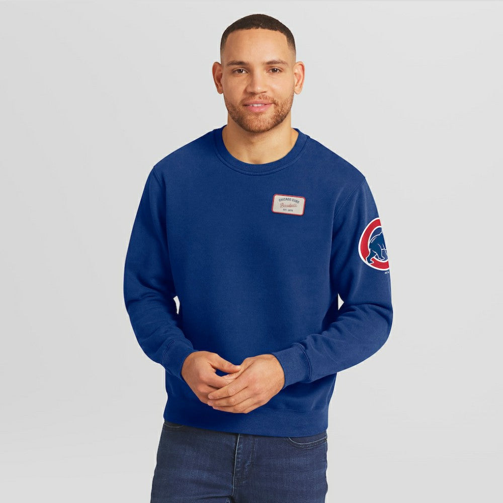 Chicago Cubs Darius Rucker Collection Washed Crew Neck Pullover Sweatshirt - Royal