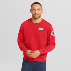 Cincinnati Reds Darius Rucker Collection Washed Crew Neck Pullover Sweatshirt - Red