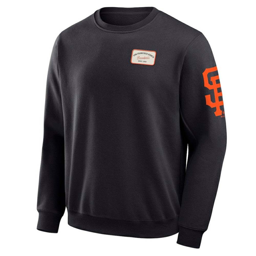 San Francisco Giants Darius Rucker Collection Washed Crew Neck Pullover Sweatshirt - Black