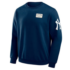 New York Yankees Darius Rucker Collection Washed Crew Neck Pullover Sweatshirt - Navy