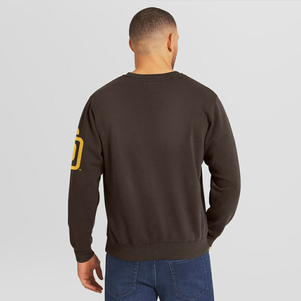 San Diego Padres Darius Rucker Collection Washed Crew Neck Pullover Sweatshirt - Brown