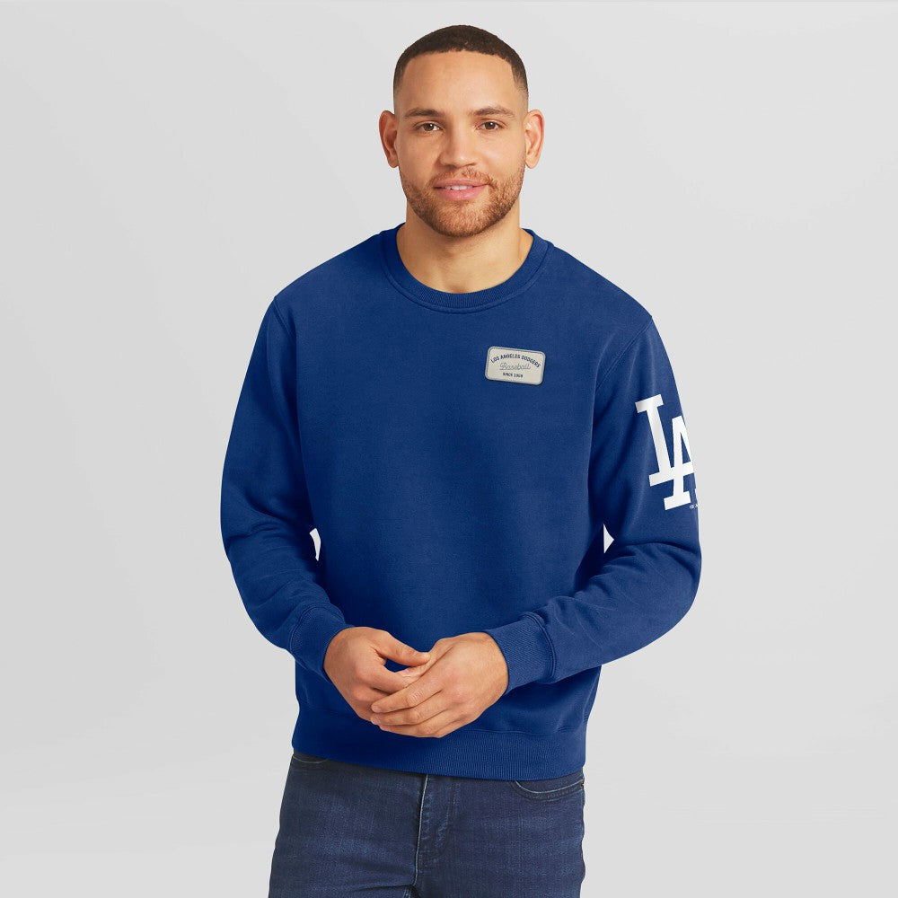 Los Angeles Dodgers Darius Rucker Collection Washed Crew Neck Pullover Sweatshirt - Royal