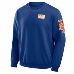 New York Mets Darius Rucker Collection Washed Crew Neck Pullover Sweatshirt - Royal