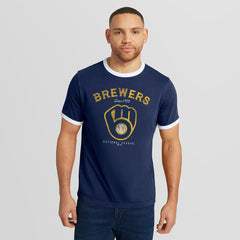 Milwaukee Brewers Darius Rucker Collection Washed Ringer T-Shirt - Navy