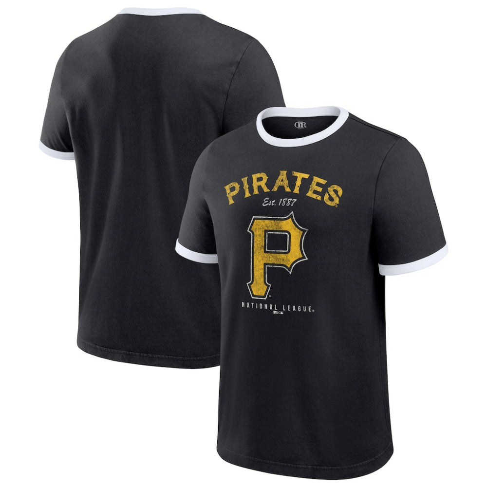 Pittsburgh Pirates Darius Rucker Collection Washed Ringer T-Shirt - Black