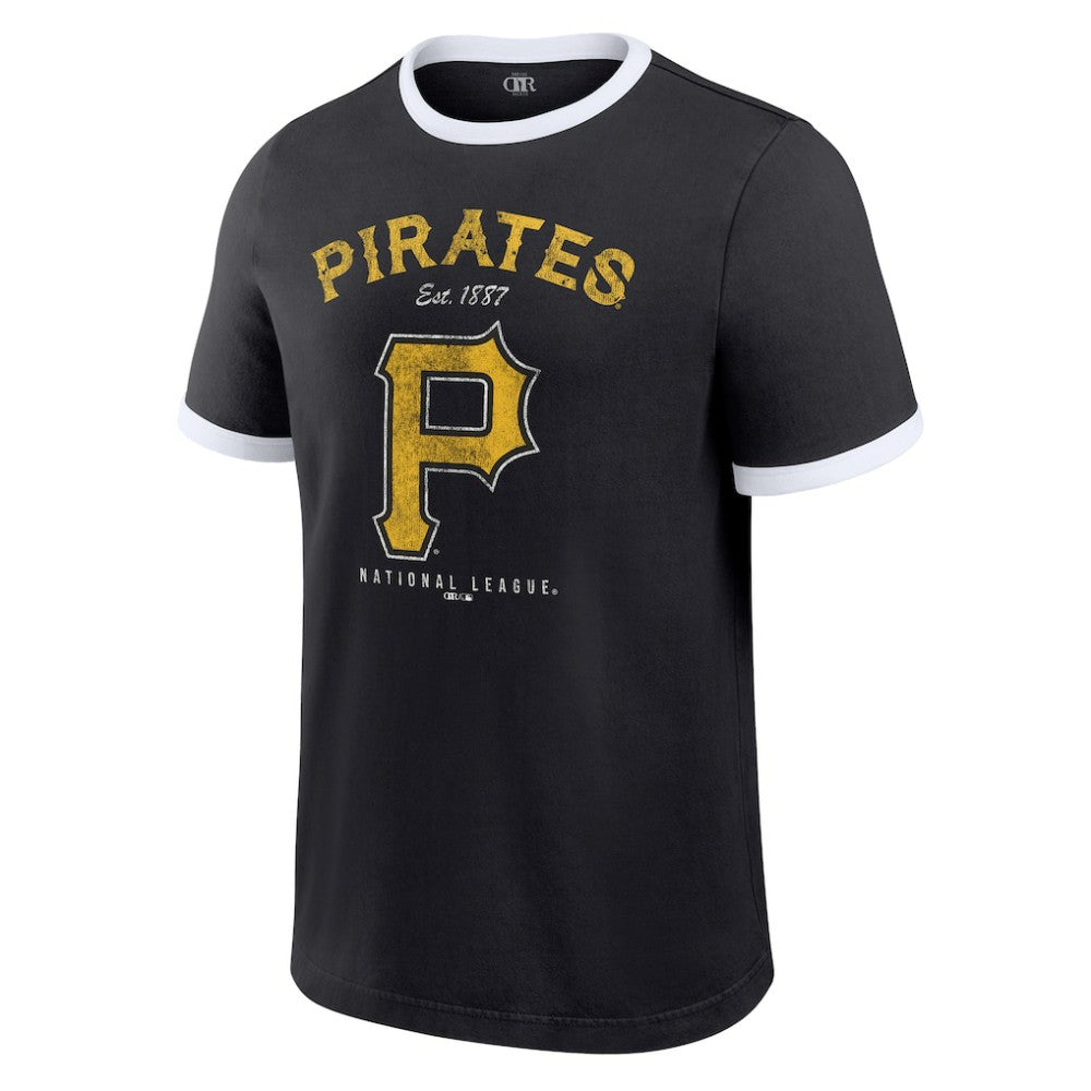 Pittsburgh Pirates Darius Rucker Collection Washed Ringer T-Shirt - Black