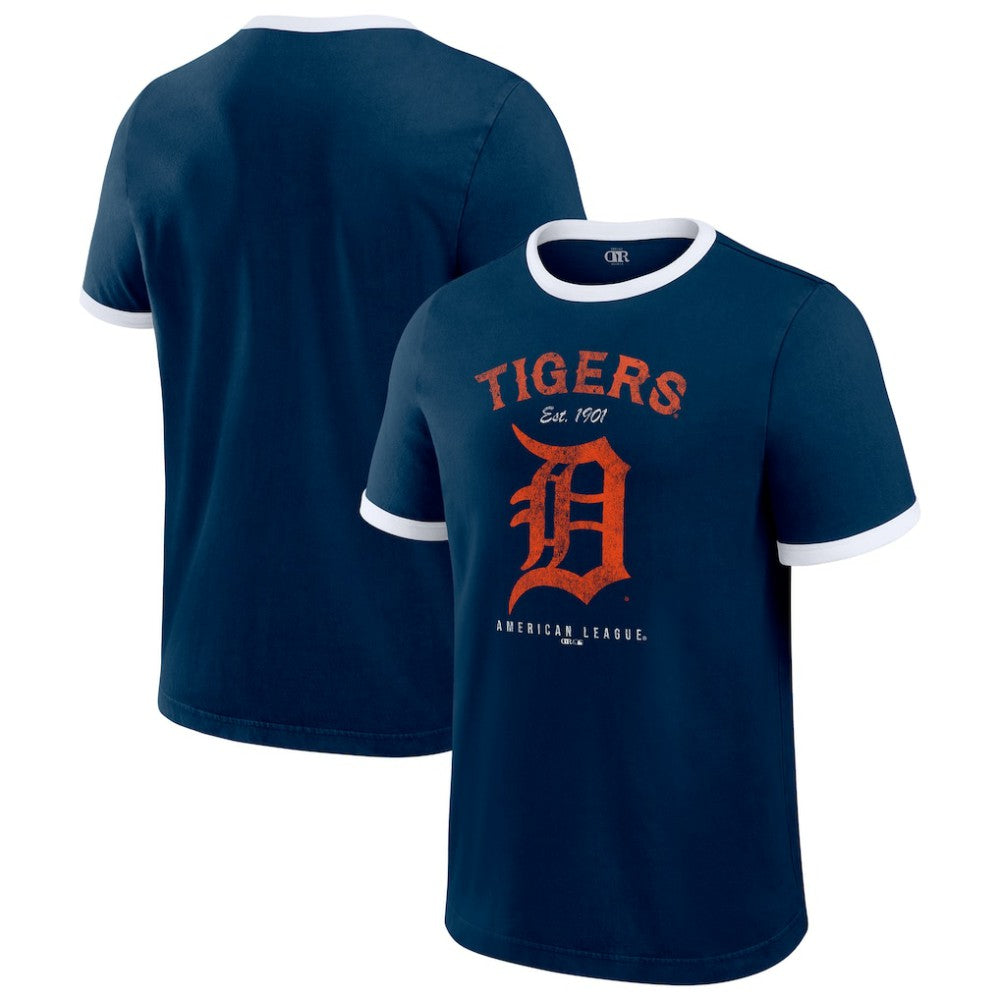 Detroit Tigers Darius Rucker Collection Washed Ringer T-Shirt - Navy