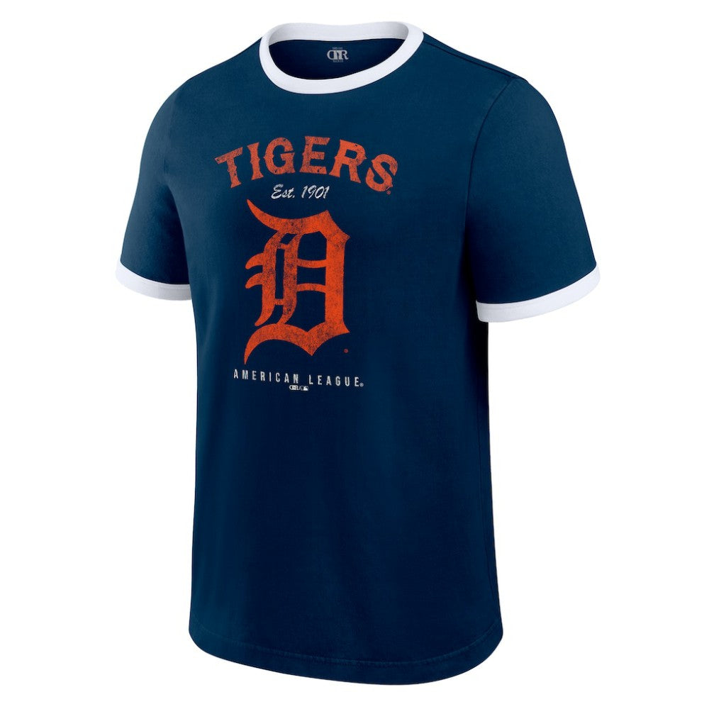 Detroit Tigers Darius Rucker Collection Washed Ringer T-Shirt - Navy