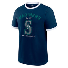 Seattle Mariners Darius Rucker Collection Washed Ringer T-Shirt - Navy