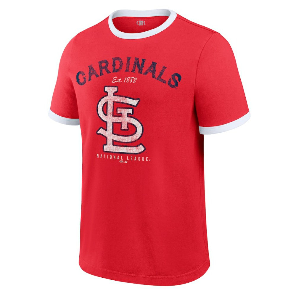 St. Louis Cardinals Darius Rucker Collection Washed Ringer T-Shirt - Red