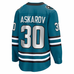 Yaroslav Askarov San Jose Sharks Fanatics Home Breakaway Jersey Teal