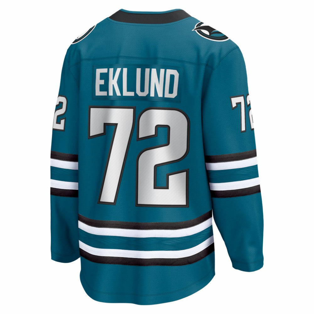 William Eklund San Jose Sharks Fanatics Home Breakaway Jersey Teal