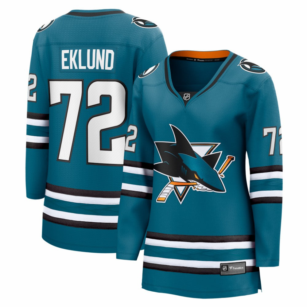 William Eklund San Jose Sharks Fanatics Women's Home Breakaway Jersey Teal