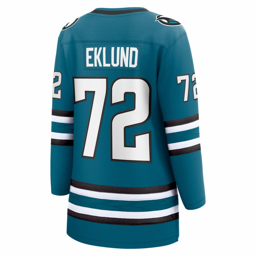 William Eklund San Jose Sharks Fanatics Women's Home Breakaway Jersey Teal