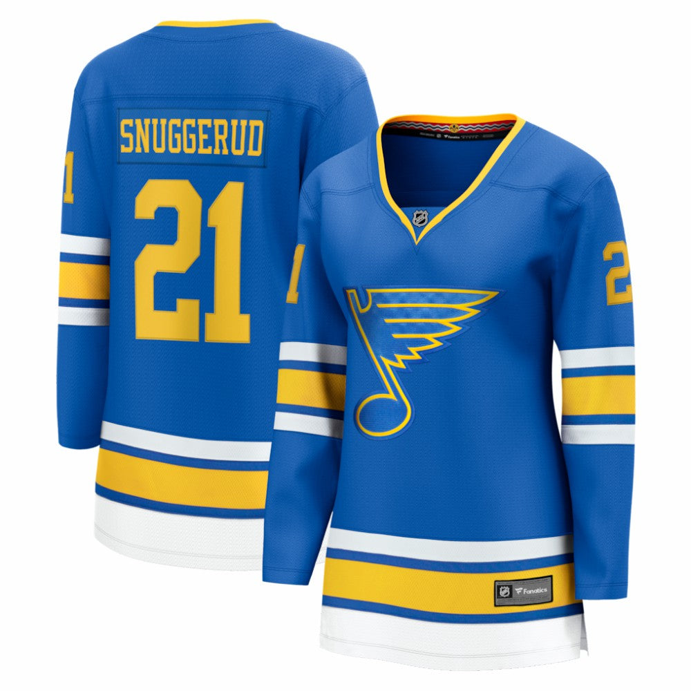 Jimmy Snuggerud St. Louis Blues Fanatics Women's Home Breakaway Jersey Blue