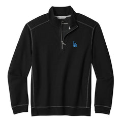 Los Angeles Dodgers Tommy Bahama Montego Bay Half-Zip Sweatshirt - Black