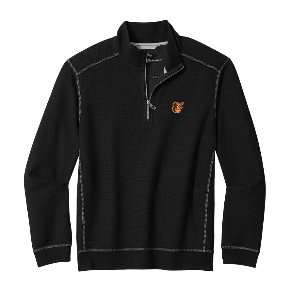Baltimore Orioles Tommy Bahama Montego Bay Half-Zip Sweatshirt - Black