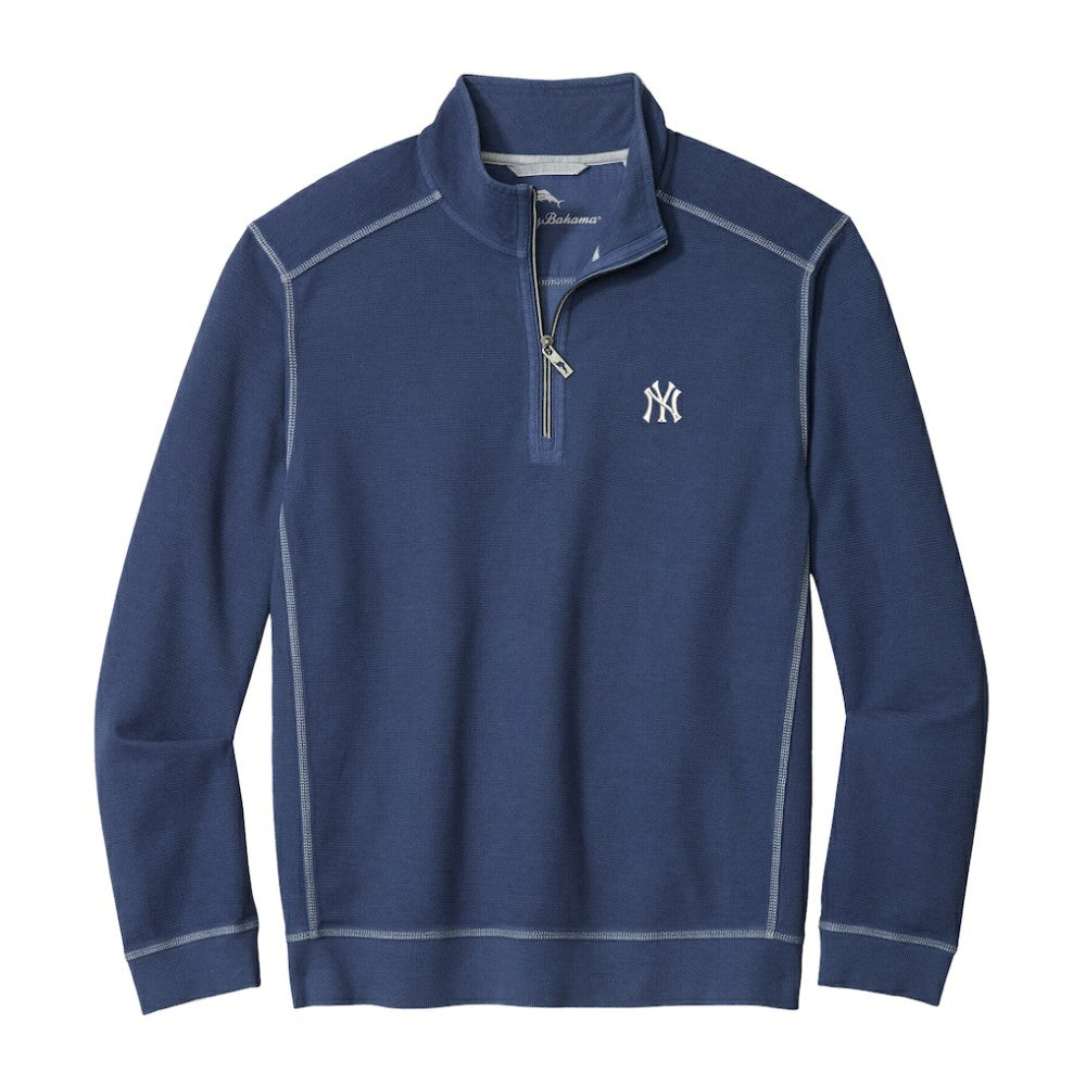 New York Yankees Tommy Bahama Montego Bay Half-Zip Sweatshirt - Navy