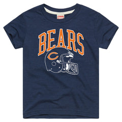 Chicago Bears Homage Youth Helmet Retro Tri-Blend T-Shirt - Navy cheap