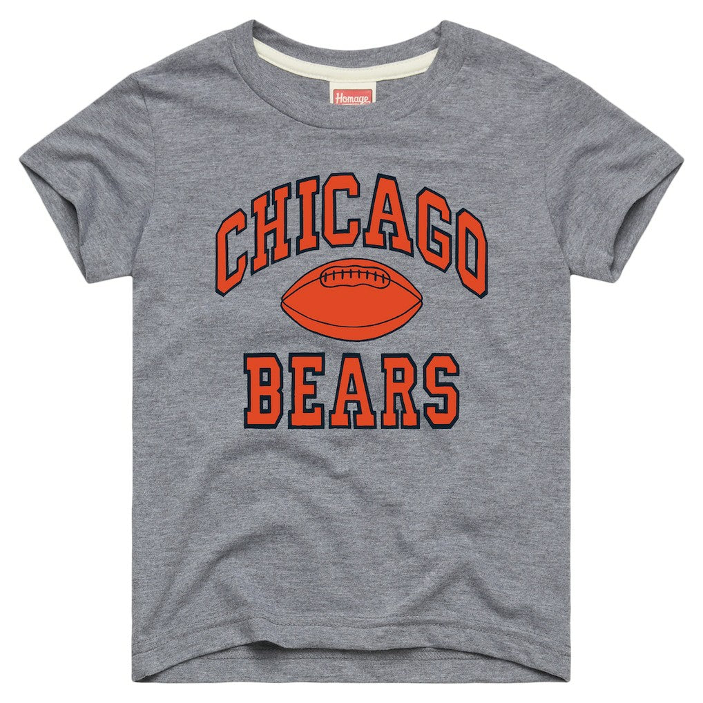Chicago Bears Homage Youth Gridiron Tri-Blend T-Shirt - Gray sale