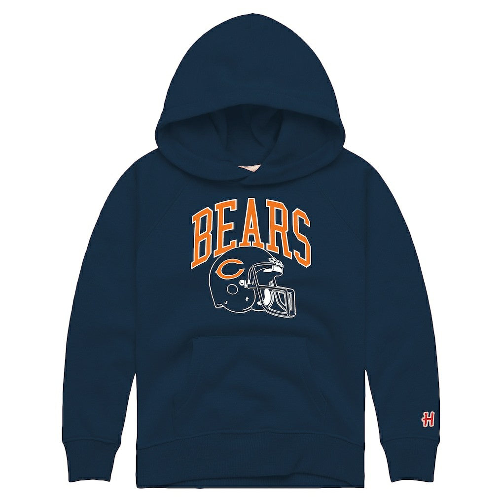 Chicago Bears Homage Youth Helmet Retro Tri-Blend Hoodie - Navy on sale