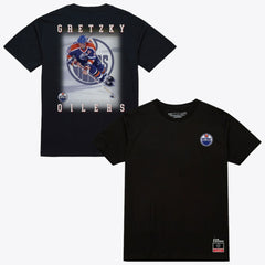 Wayne Gretzky Edmonton Oilers Mitchell & Ness Photo T-Shirt Black