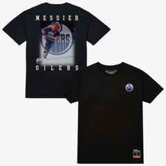 Mark Messier Edmonton Oilers Mitchell & Ness Photo T-Shirt Black