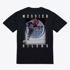 Mark Messier Edmonton Oilers Mitchell & Ness Photo T-Shirt Black