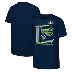 Seattle Seahawks Youth Super Bowl LX Champions Hometown Collection T-Shirt - College Navy for sale